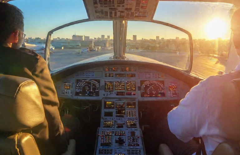 a view from cockpit 770